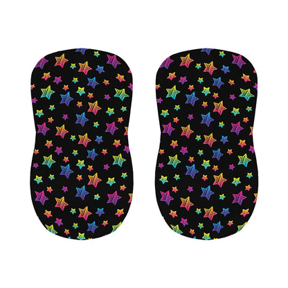 Rainbow Stars Pattern Print Bar Stool Covers