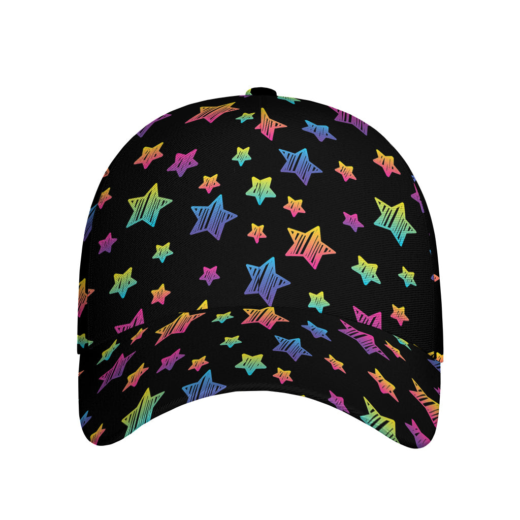 Rainbow Stars Pattern Print Baseball Cap