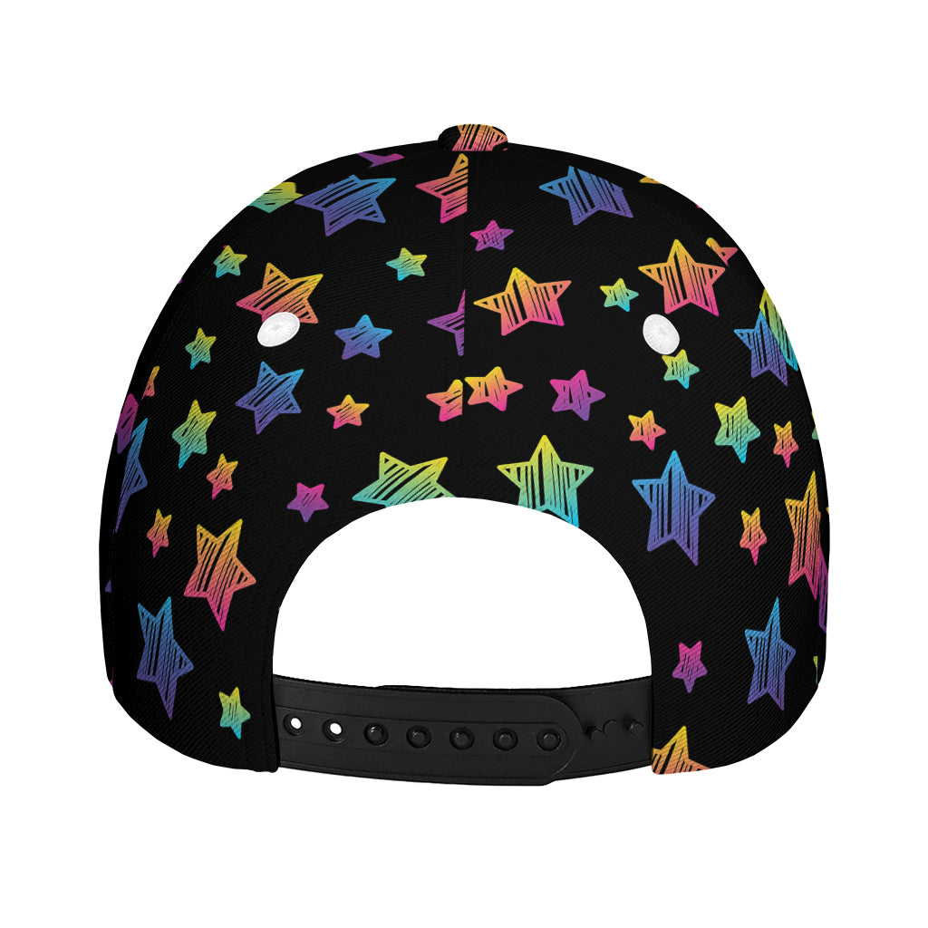 Rainbow Stars Pattern Print Baseball Cap
