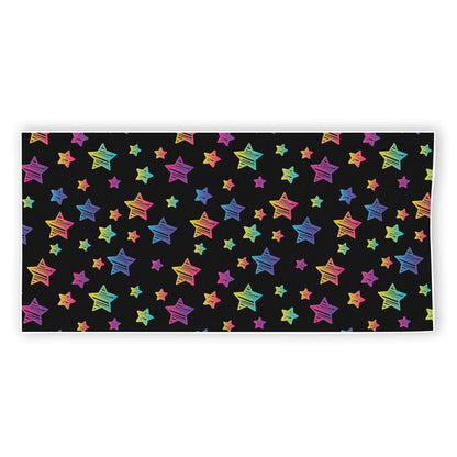 Rainbow Stars Pattern Print Beach Towel