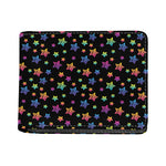 Rainbow Stars Pattern Print Bifold Wallet