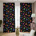 Rainbow Stars Pattern Print Dimout Pencil Pleat Curtains