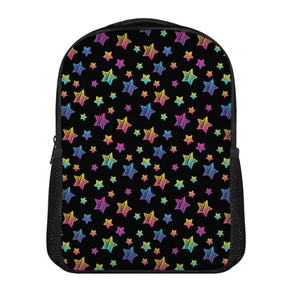 Rainbow Stars Pattern Print Casual Backpack