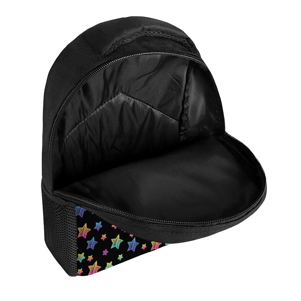 Rainbow Stars Pattern Print Casual Backpack