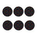 Rainbow Stars Pattern Print Coaster Set