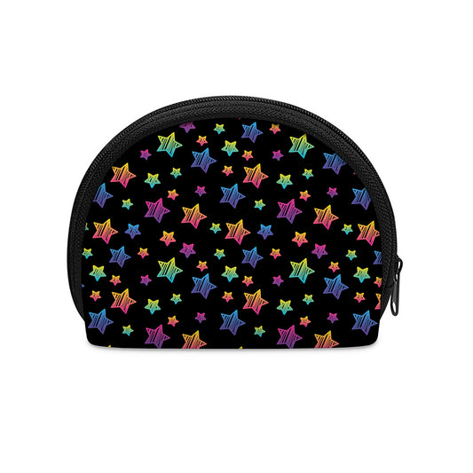 Rainbow Stars Pattern Print Coin Purse
