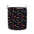 Rainbow Stars Pattern Print Collapsible Laundry Basket
