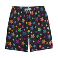Rainbow Stars Pattern Print Cotton Shorts