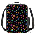 Rainbow Stars Pattern Print Crossbody Lunch Bag