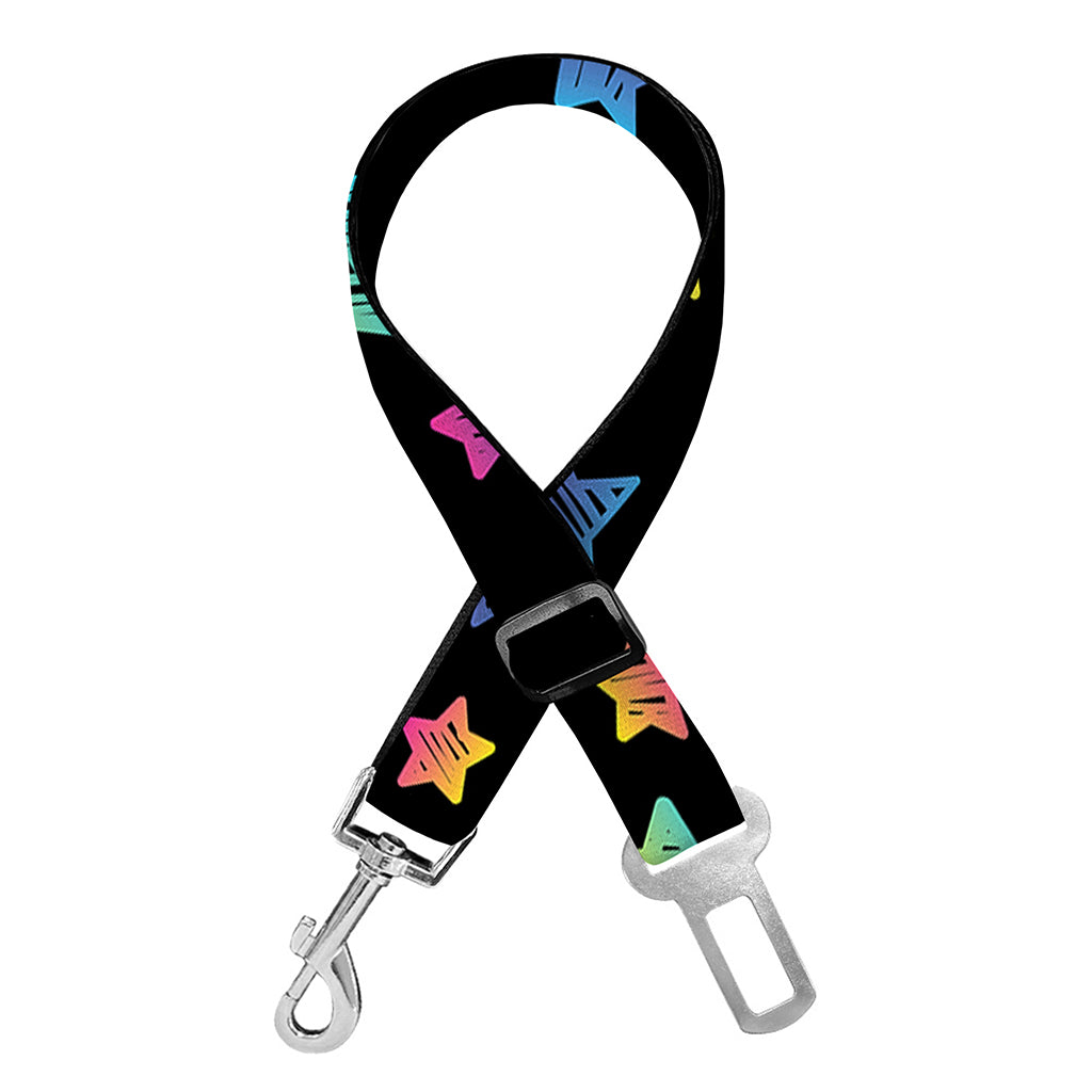 Rainbow Stars Pattern Print Dog Seat Belt