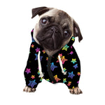 Rainbow Stars Pattern Print Dog Zip Up Hoodie
