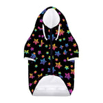 Rainbow Stars Pattern Print Dog Zip Up Hoodie