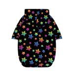 Rainbow Stars Pattern Print Dog Zip Up Hoodie