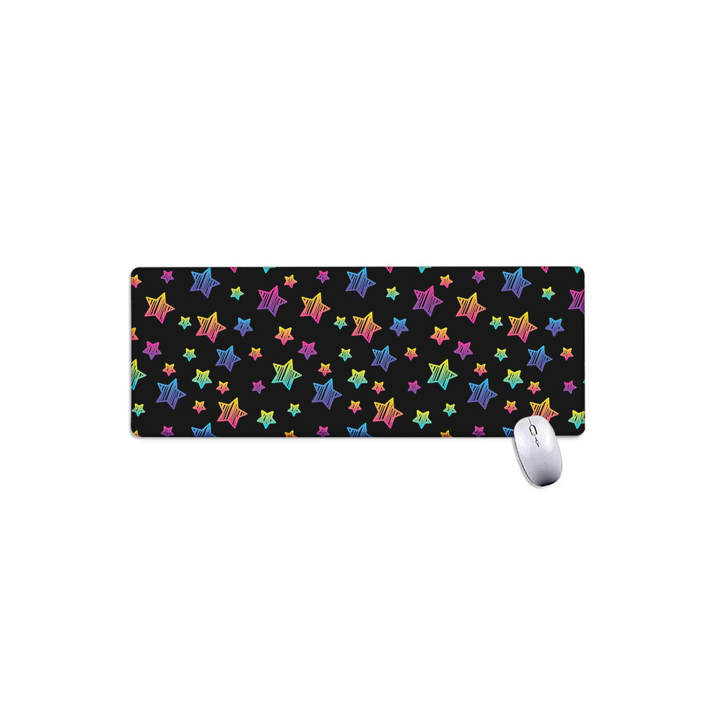 Rainbow Stars Pattern Print Extended Mouse Pad