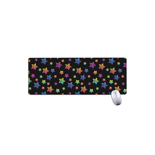 Rainbow Stars Pattern Print Extended Mouse Pad