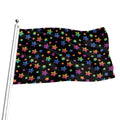 Rainbow Stars Pattern Print Flag