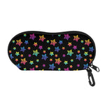 Rainbow Stars Pattern Print Glasses Case