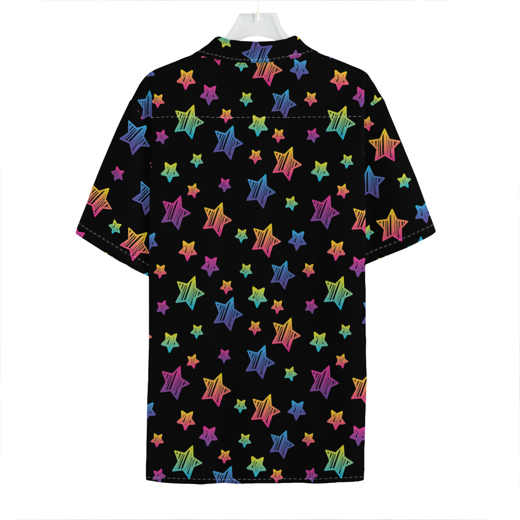 Rainbow Stars Pattern Print Hawaiian Shirt