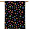 Rainbow Stars Pattern Print House Flag