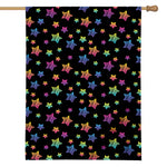 Rainbow Stars Pattern Print House Flag