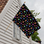 Rainbow Stars Pattern Print House Flag