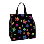 Rainbow Stars Pattern Print Insulated Lunch Tote