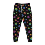 Rainbow Stars Pattern Print Jogger Pants