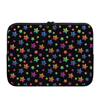 Rainbow Stars Pattern Print Laptop Sleeve