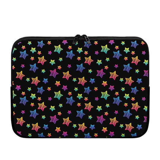 Rainbow Stars Pattern Print Laptop Sleeve