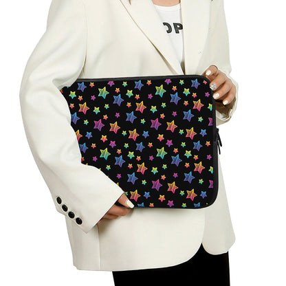 Rainbow Stars Pattern Print Laptop Sleeve