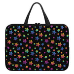 Rainbow Stars Pattern Print Laptop Sleeve With Handle