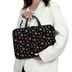 Rainbow Stars Pattern Print Laptop Sleeve With Handle