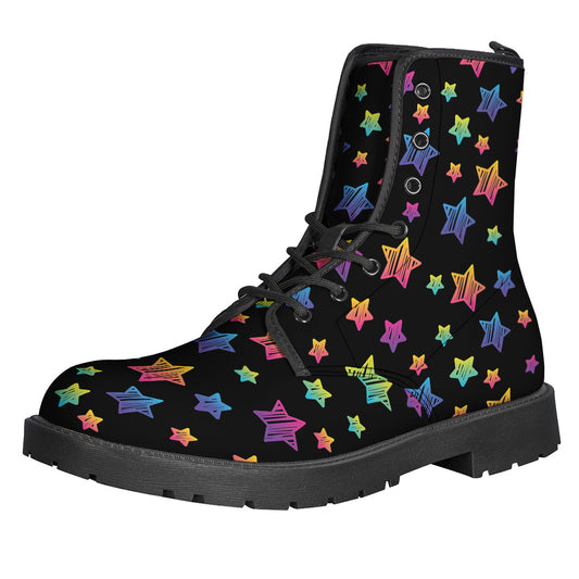 Rainbow Stars Pattern Print Backpack