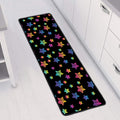 Rainbow Stars Pattern Print Long Kitchen Mat