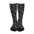 Rainbow Stars Pattern Print Long Socks