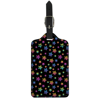 Rainbow Stars Pattern Print Luggage Tag