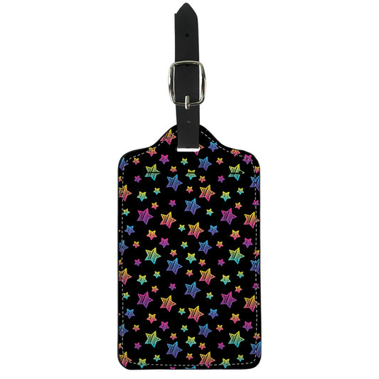 Rainbow Stars Pattern Print Luggage Tag