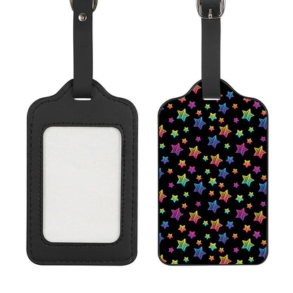 Rainbow Stars Pattern Print Luggage Tag