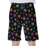 Rainbow Stars Pattern Print Men's Beach Shorts
