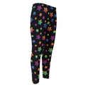 Rainbow Stars Pattern Print Men's Compression Pants
