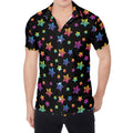Rainbow Stars Pattern Print Men's Shirt