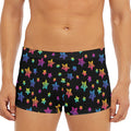Rainbow Stars Pattern Print Men's Short Boxer Briefs