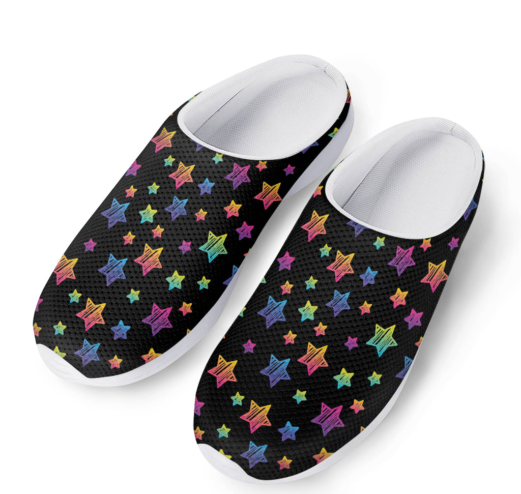Rainbow Stars Pattern Print Mesh Casual Shoes