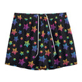 Rainbow Stars Pattern Print Mesh Shorts