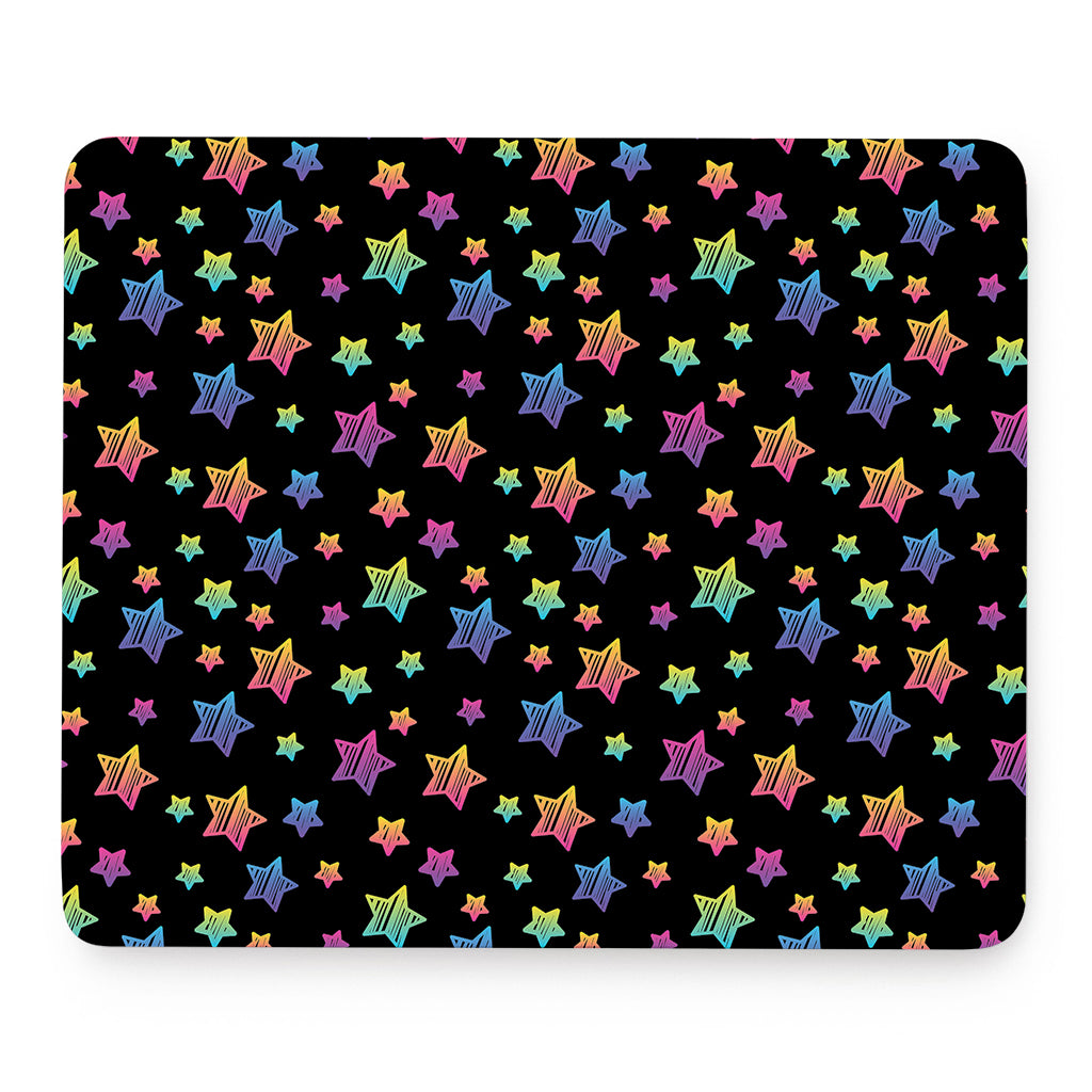 Rainbow Stars Pattern Print Mouse Pad
