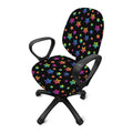 Rainbow Stars Pattern Print Office Chair Cover