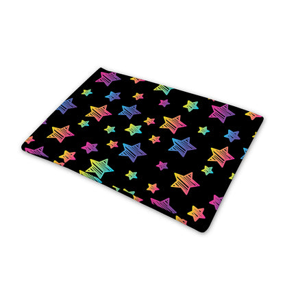 Rainbow Stars Pattern Print Pet Cooling Mat Cover
