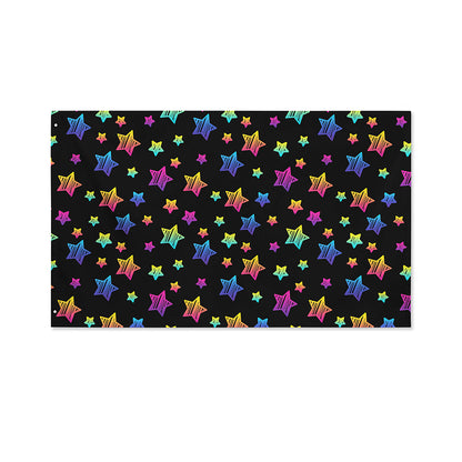 Rainbow Stars Pattern Print Polyester Flag