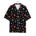 Rainbow Stars Pattern Print Rayon Hawaiian Shirt