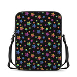 Rainbow Stars Pattern Print Rectangular Crossbody Bag